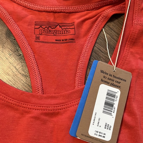 NEW Patagonia Women’s Arnica Tank in Sumac Red - Picture 9 of 12